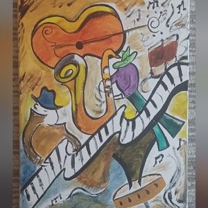 Jazz art canvas.